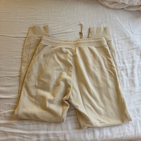 Uniqlo Cotton Sweatpants, Cream - Picture 3 of 4